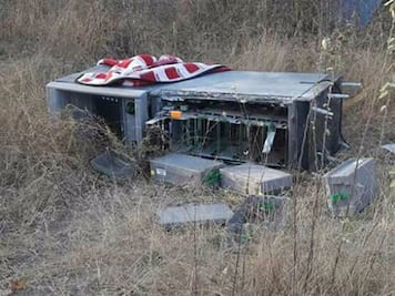 Encuentran cajero Banorte destrozado y vacío