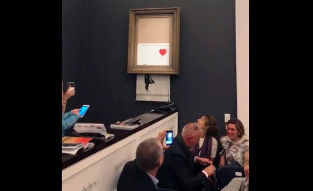 Compradora del Banksy destruido confirma que pagará 1.1 millones de dólares