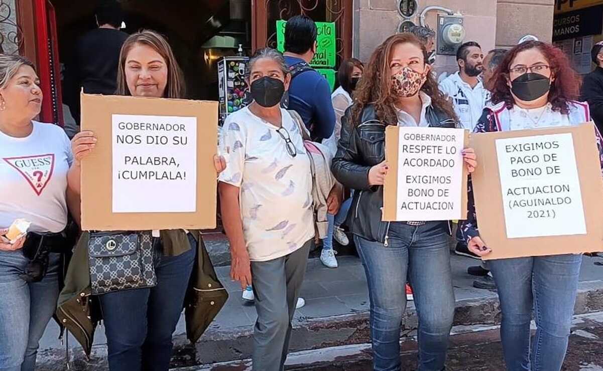 Tras protestas, se destinan más de 22.5 mdp para pagos a docentes del SNTE en SLP: Educación. Foto: Xochiquetzal Rangel