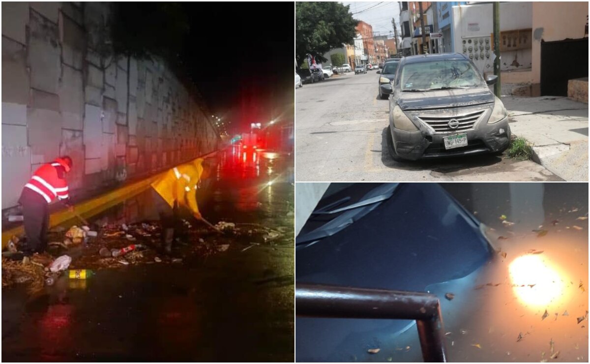 Lluvias dejan daños materiales en la capital de San Luis Potosí