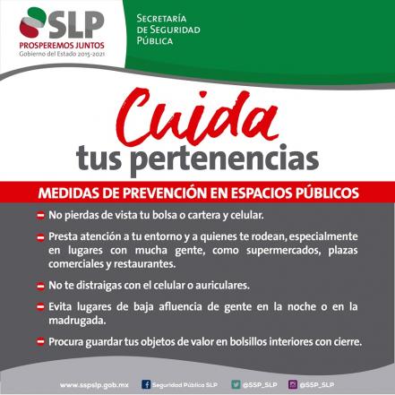 Emiten recomendaciones para evitar robos