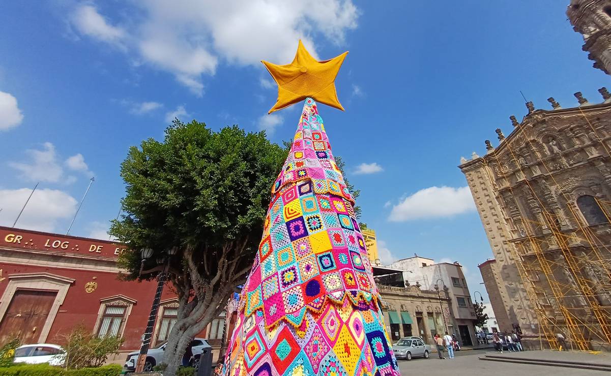 Árbol Navideño tejido, una pieza creada por 250 artesanas y artesanos de SLP; ¿De dónde surgió la idea?
