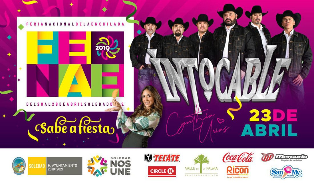 Intocable se presentará en la FENAE 2019
