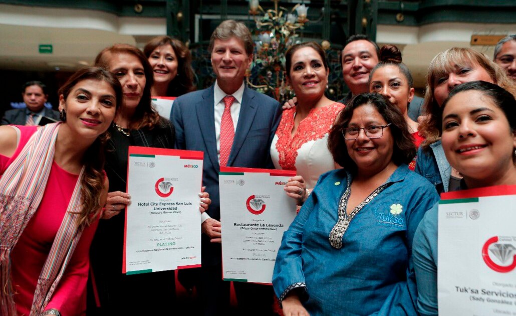 Empresas del sector turístico de SLP reciben distintivo de calidad