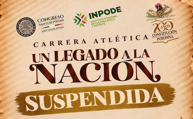 Cancelan carrera atlética del Congreso de SLP a horas de realizarse; ¿qué pasó?