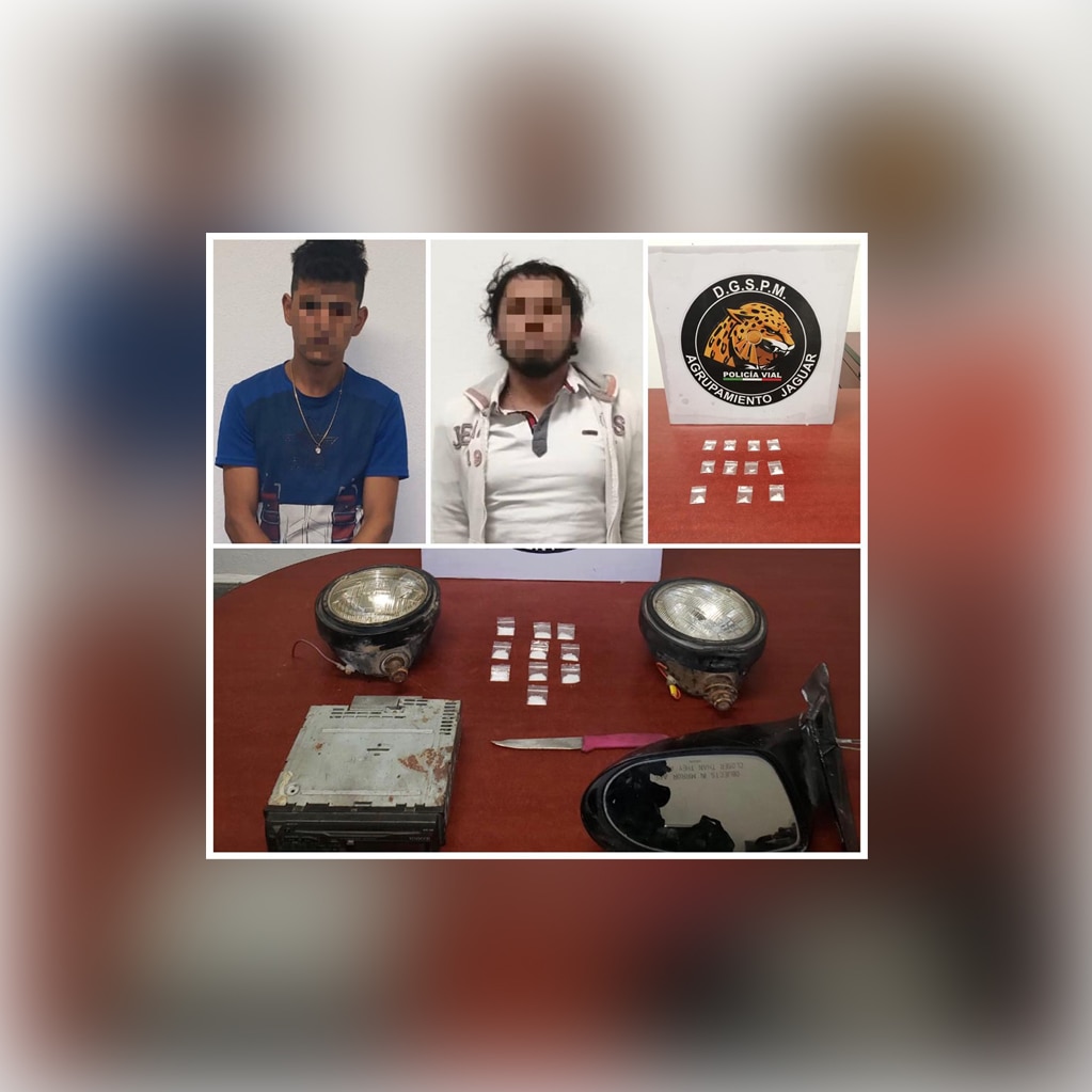 Detienen a dos presuntos narcomenudistas