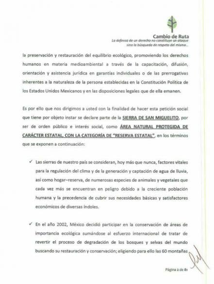 Urgen declarar Área Natural a la Sierra de San Miguelito