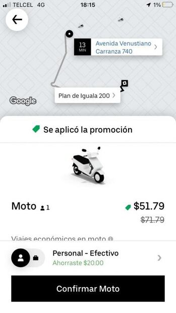 Uber Moto llega a San Luis Potosí, plataforma promete viajes hasta 30% más baratos