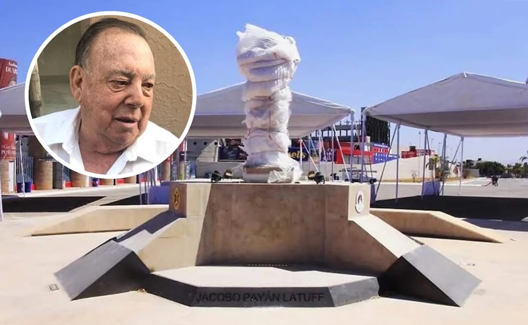 Llega estatua de Alfonso Payan al estadio Alfonso Lastras de SLP. Foto: Tomada de redes