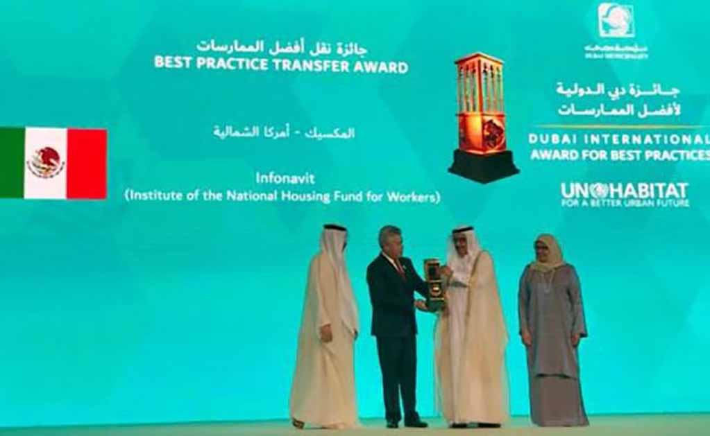 Premian al Infonavit en Dubai por políticas de desarrollo sostenible en ciudades