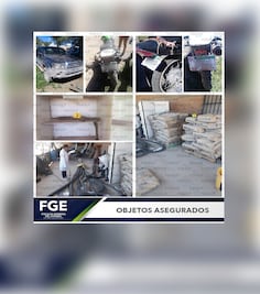 Aseguran vehículos robados y material de construcción 