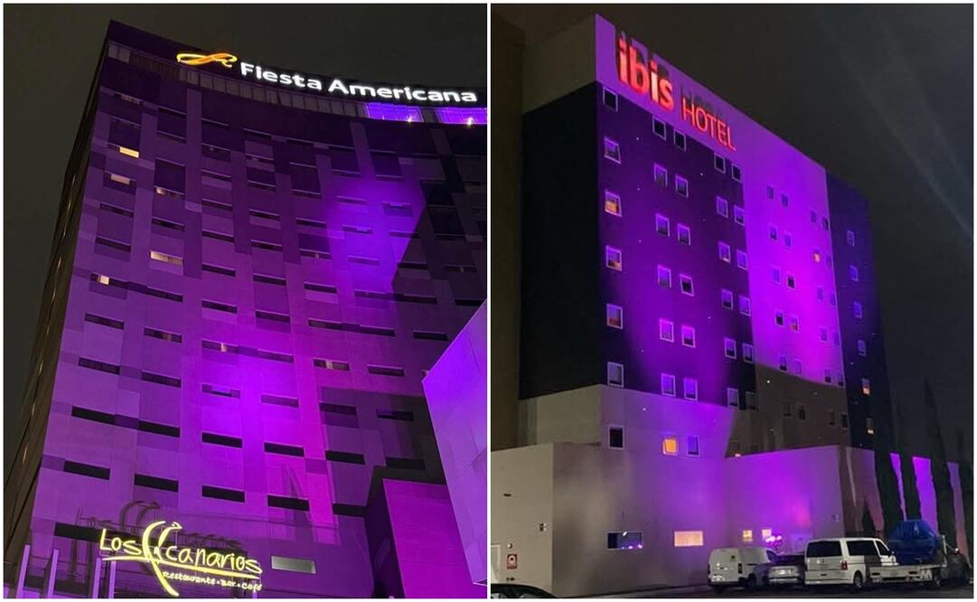 Hoteles iluminados en SLP. Fotos: Especiales