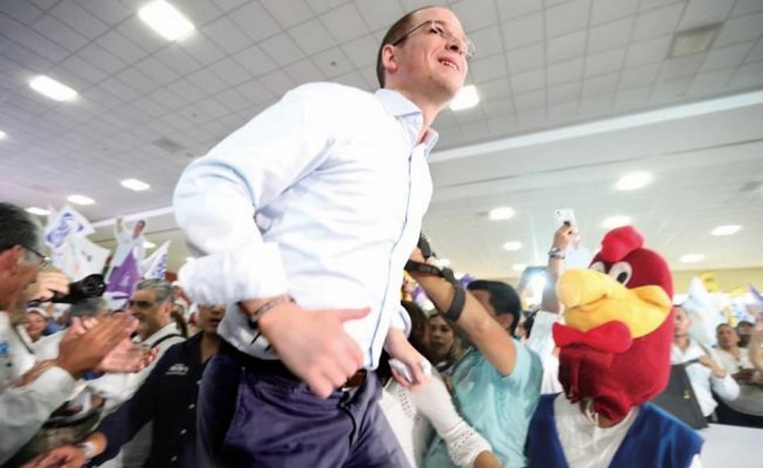 El candidato presidencial de la coalición Por México al Frente, Ricardo Anaya Cortés, durante un mitin con simpatizantes en Culiacán, Sinaloa (ARIEL OJEDA. EL UNIVERSAL)