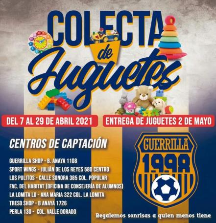 Barra del Atlético de San Luis organiza colecta de juguetes por el Día del Niño