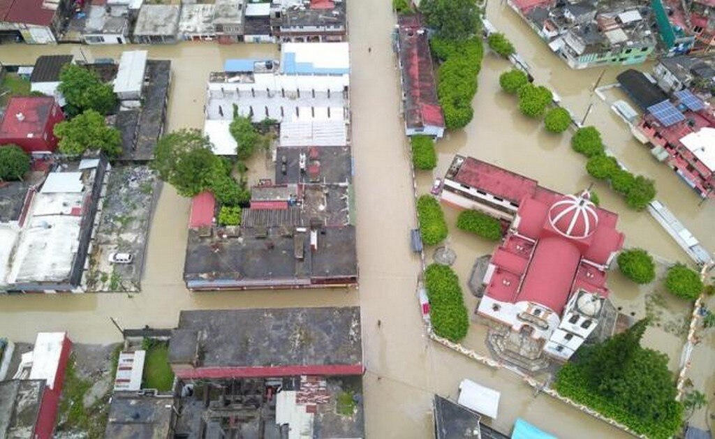  Lluvias provocan inundaciones en zona norte de Veracruz