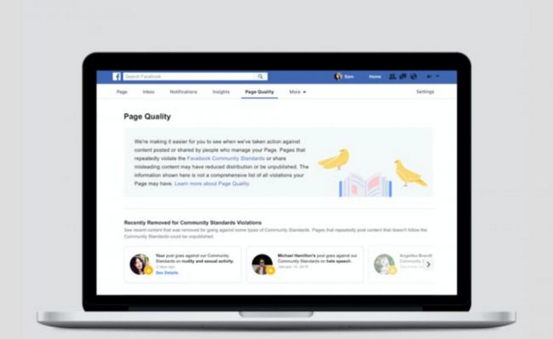 Por medio de un comunicado, la plataforma indicó que a partir de hoy las personas que administran una página verán una nueva pestaña que muestra cuándo se elimina cierto contenido