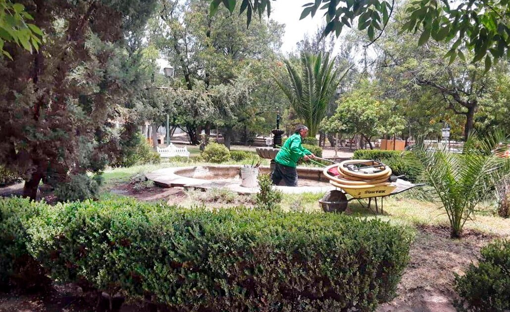 Realizan labores de mejoramiento de imagen urbana en Centro Histórico