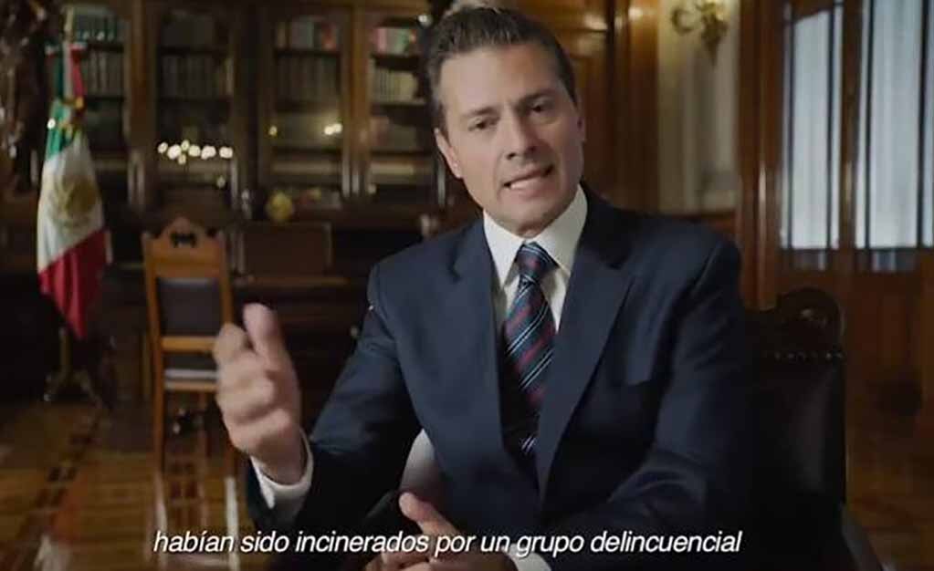 No se alcanzó el objetivo de dar paz: EPN; normalistas sí fueron incinerados, insiste