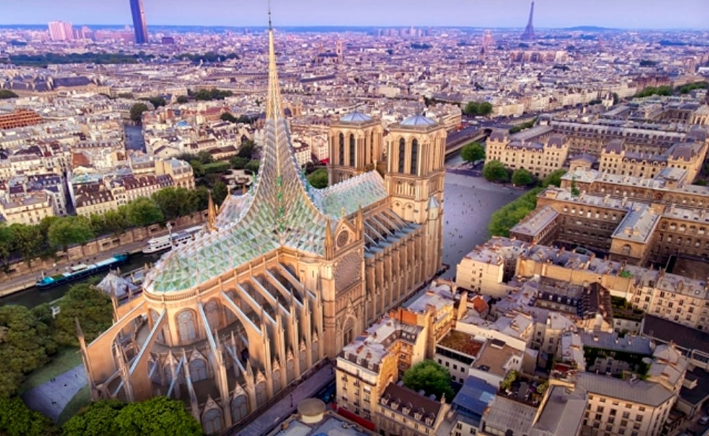 Tras incendio, la nueva Catedral de Notre Dame sería futurista y locochona