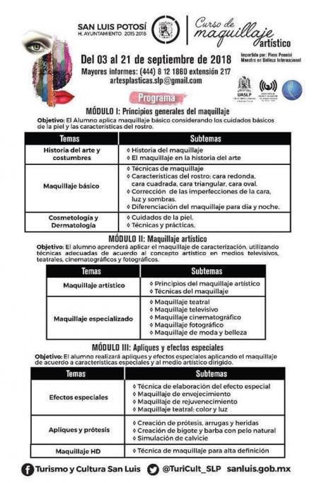 Ofrecerá Ayuntamiento curso de maquillaje artístico para cine y teatro