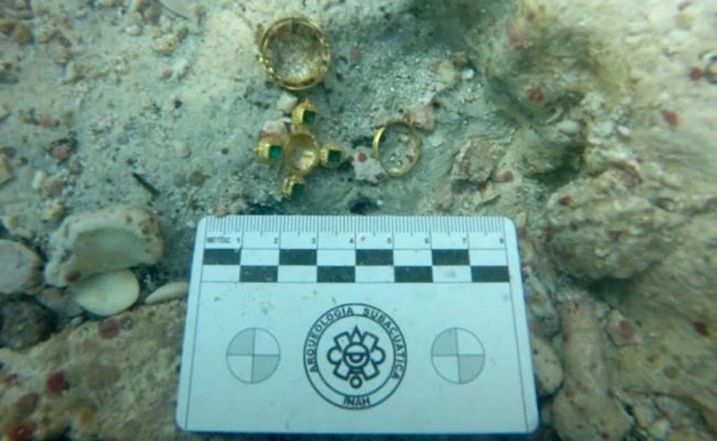 El descubrimiento de parte de un cargamento de joyas se hizo hace tres años. Foto: Cortesía INAH