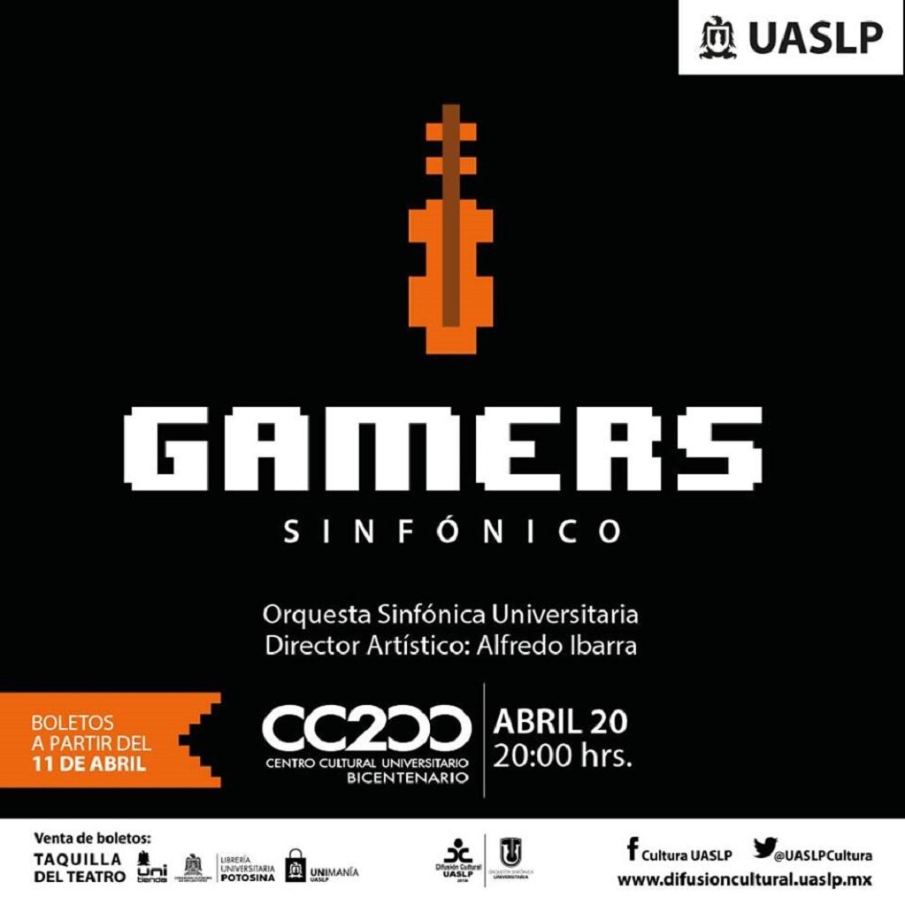 Orquesta Sinfónica UASLP ofrecerá concierto "Gamers Sinfónico"