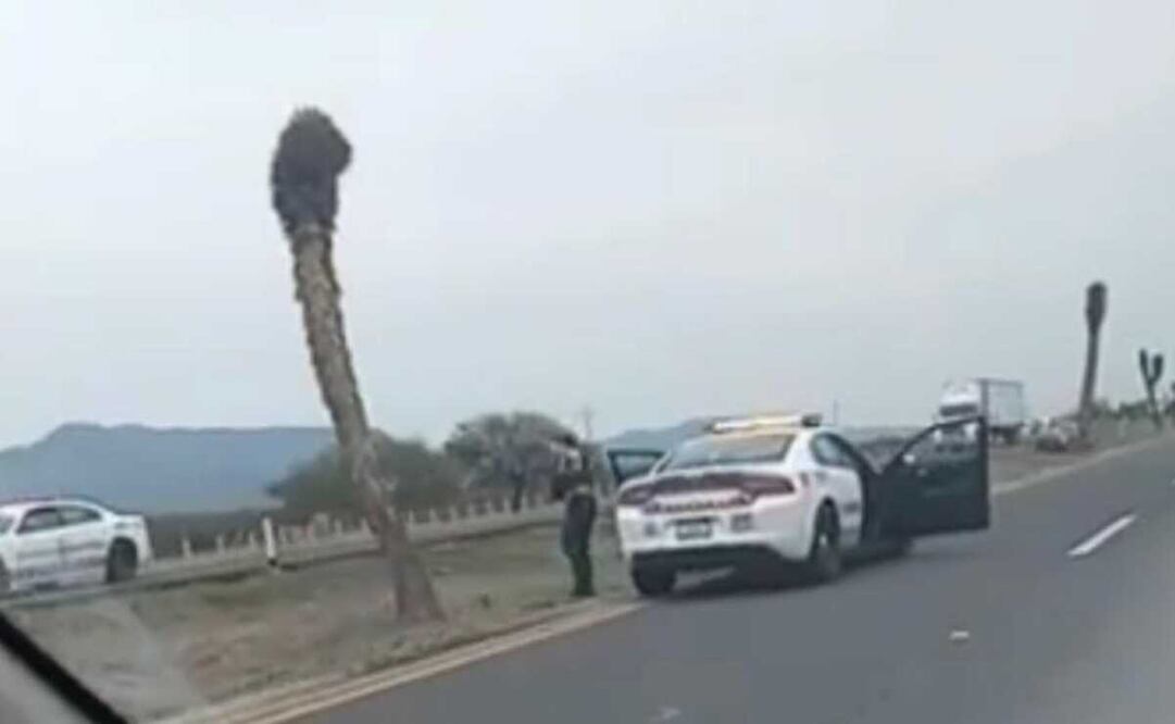 Se registra enfrentamiento entre civiles armados y la Guardia Nacional en la carretera 57 de SLP. Foto: Captura de video