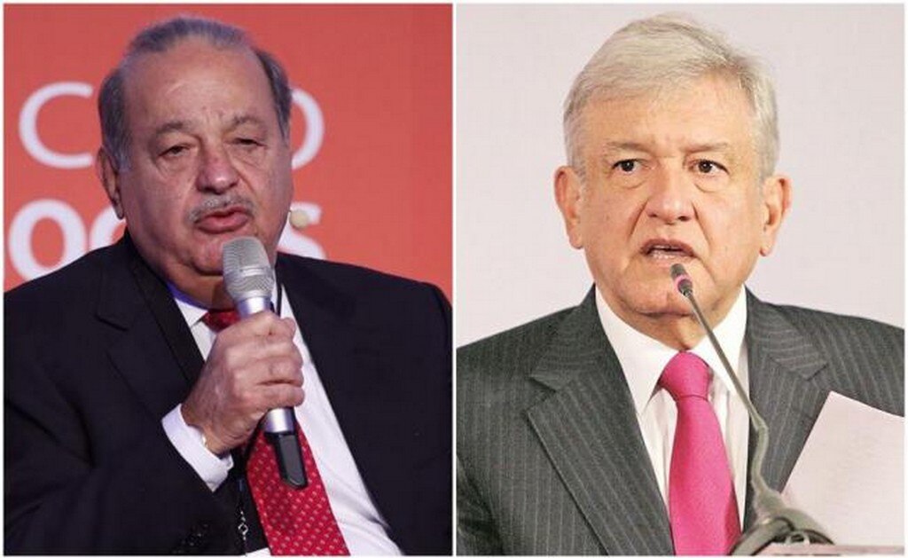 Carlos Slim y AMLO, en la imagen.
