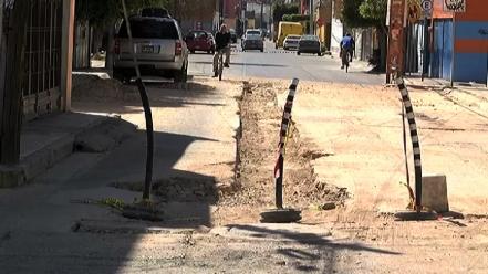Interapas abandonó obra en calle Anahuac