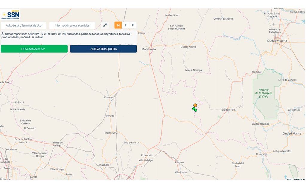 PC confirma el registro de dos sismos en SLP