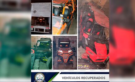 Aseguran vehículos todo terreno