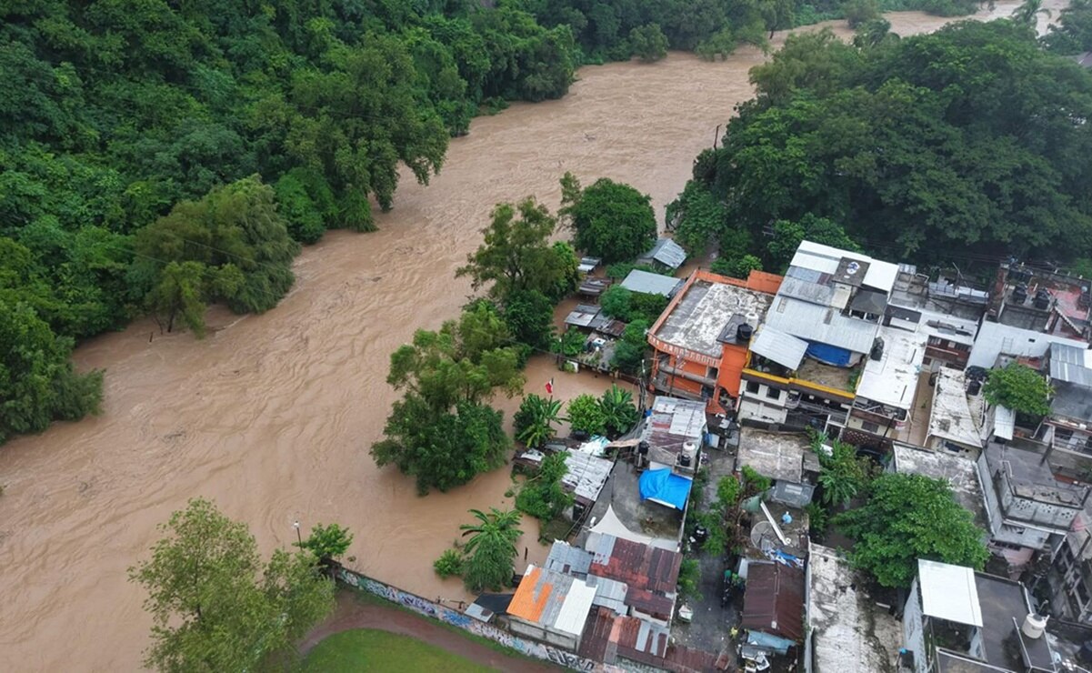 Contingencia por lluvias en municipios de la Huasteca potosina. Foto: Especial