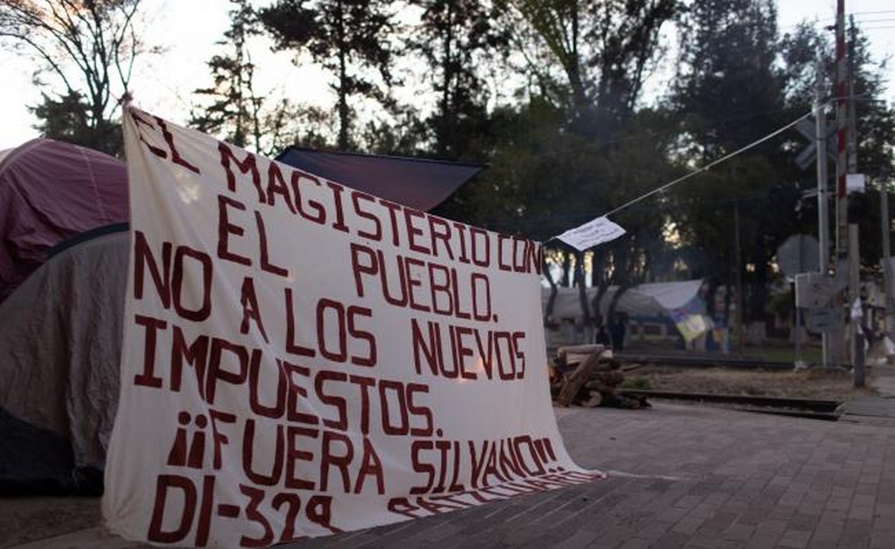 Protesta de la CNTE en Michoacán