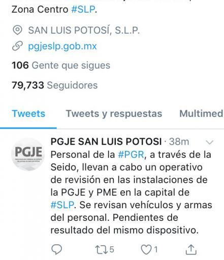 SEIDO realiza operativo en instalaciones de la Policía Ministerial