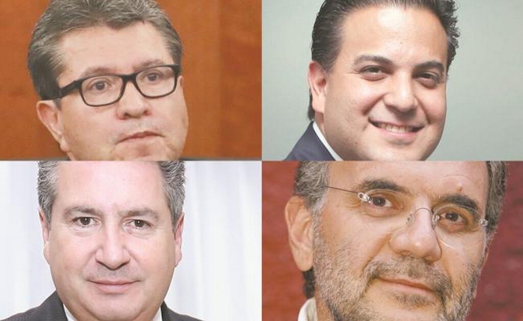 Ricardo Monreal Ávila, coordinador de Morena en el Senado; Damián Zepeda Vidales, Coordinador de los diputados del PAN; Leonardo Curzio, Analista y Alberto Aziz, académico