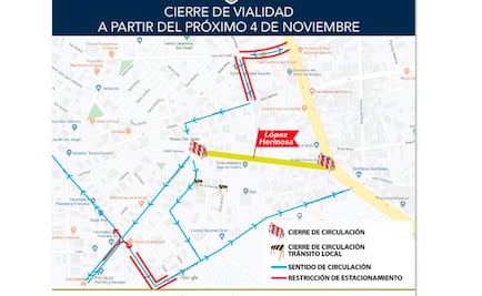 Por rehabilitación integral, mañana cerrarán calle Dr. José López Hermosa