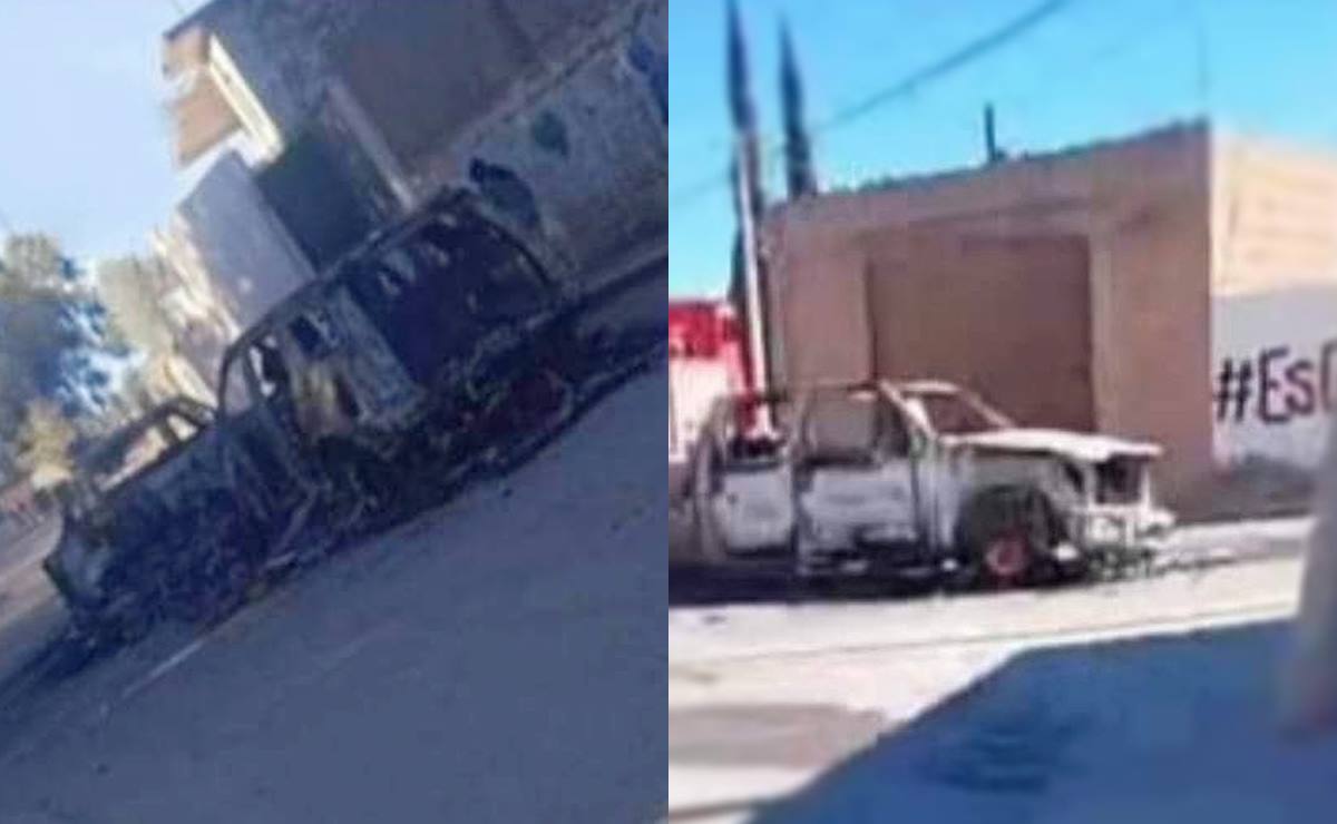 Enfrentamiento armado deja vehículos calcinados y baleados en SLP