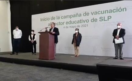 Prevén que con vacunación a personal educativo, se alcance inmunidad del 10% de la población en SLP