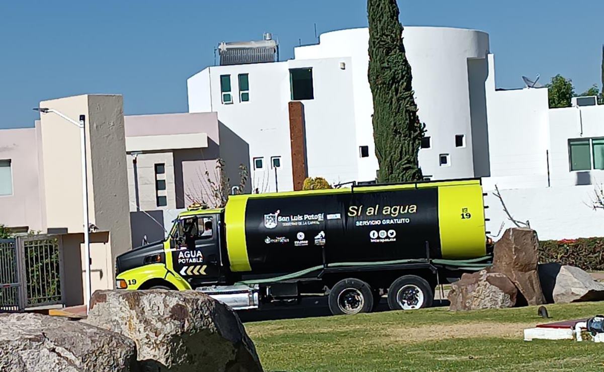 Con rebombeo y pipas atienden falta de agua en zona metropolitana de SLP; Galindo pide comprensión