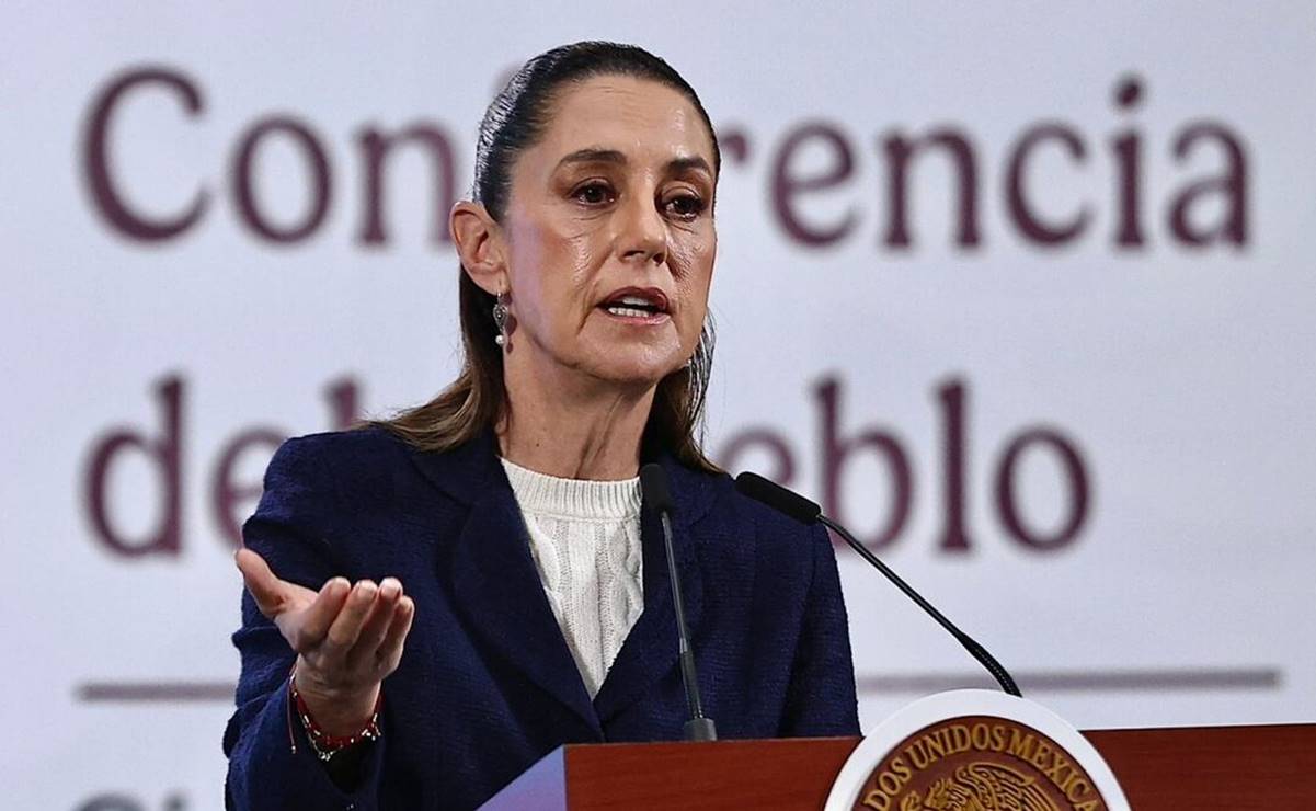 La presidenta de México Claudia Sheinbaum aseguró que en todos los estados afectados se trabaja para apoyar a familias ante la emergencia por inundaciones. Foto: EL UNIVERSAL