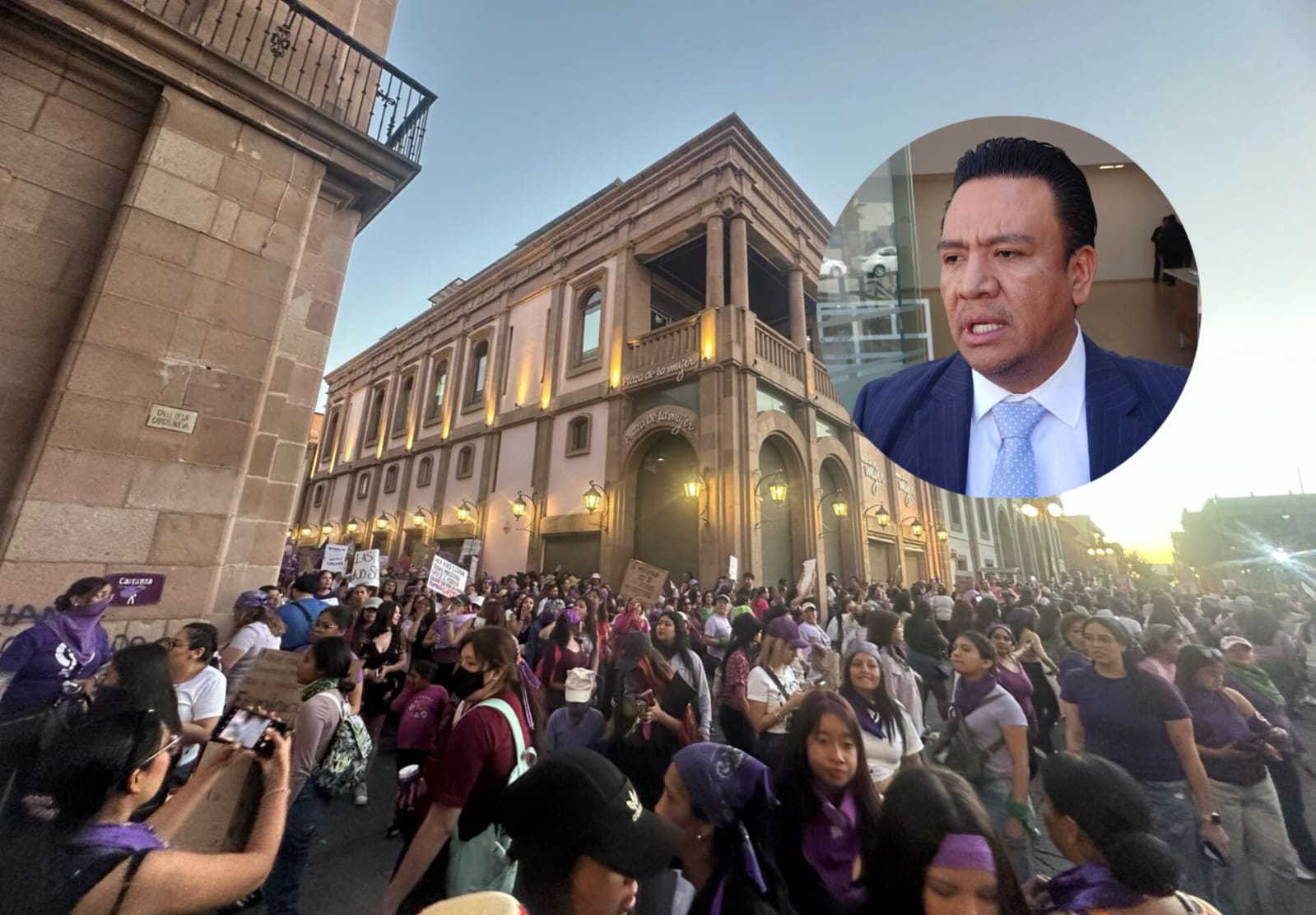 Investigarán en SLP uso de gas lacrimógeno por parte fuerzas estatales en marcha del 8M