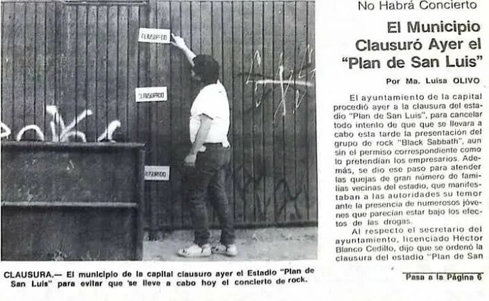 Noticia de la clausura del Plan de San Luis. Foto: Archivo periodístico