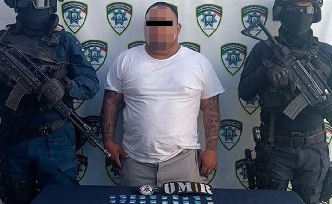 Detenido por presunto narcomenudeo en la Central de Abastos de SLP. Foto: Especial