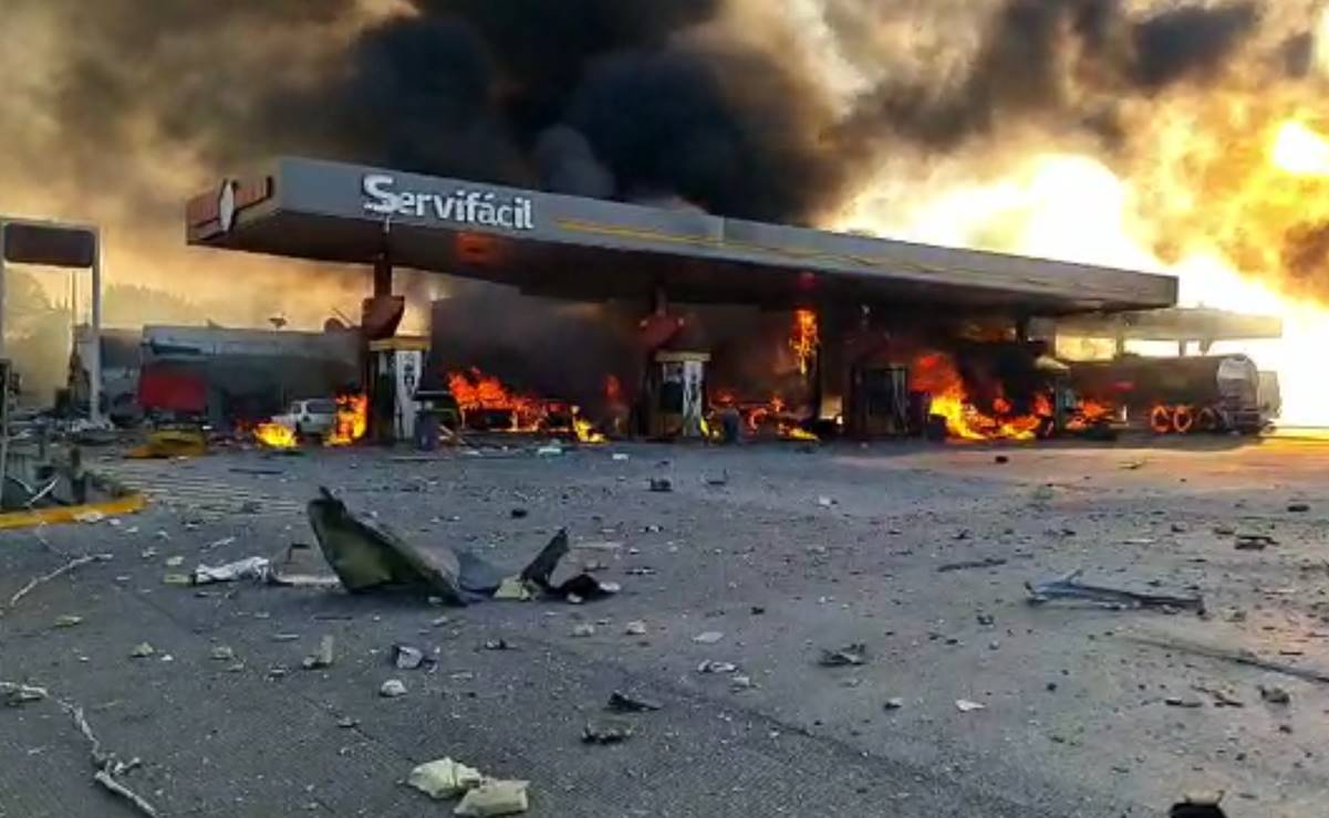 VIDEO: Se registra fuerte explosión en gasolinera de la carretera Tula-Tlahuelilpan, en Hidalgo. Foto: