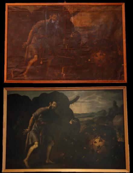 Restauran lienzo de arte sacro que data de 1750; es un hecho histórico para SLP