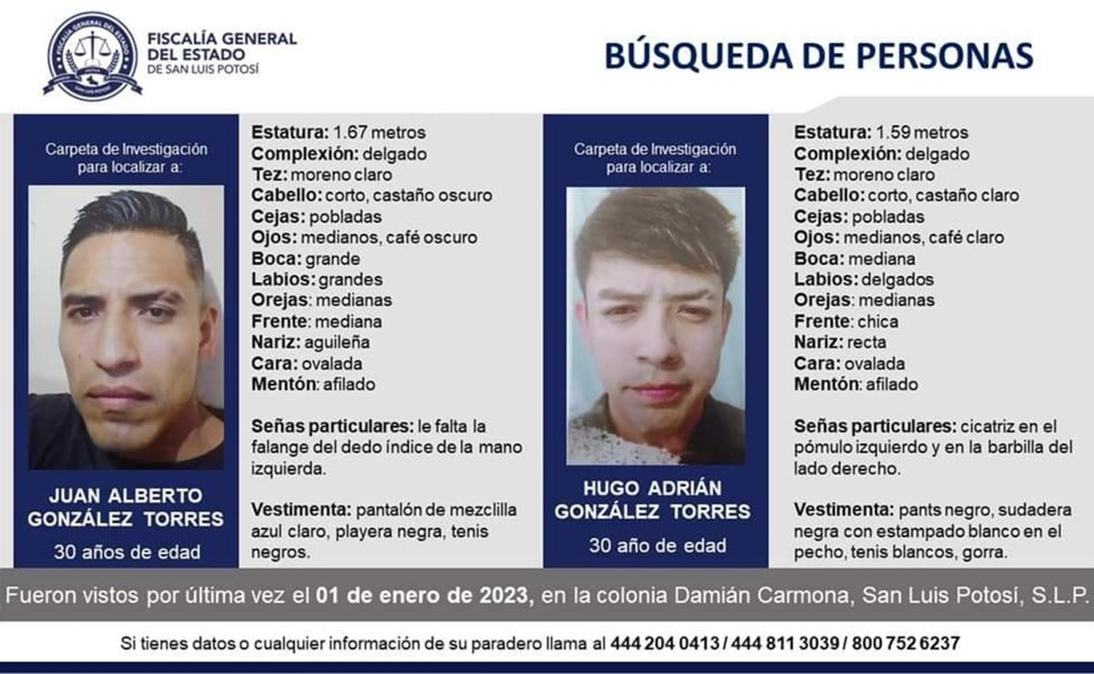 Reportan desaparición de dos jóvenes en capital de SLP; salieron desde año nuevo