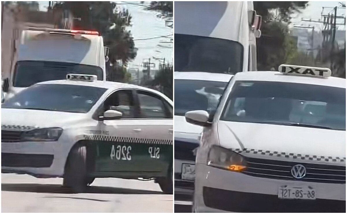 VIDEO: Taxista niega paso a ambulancia en calles de SLP; piden sanciones para el conductor 