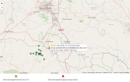 ¿Qué tanto tiembla en San Luis Potosí? Esto dice la UNAM