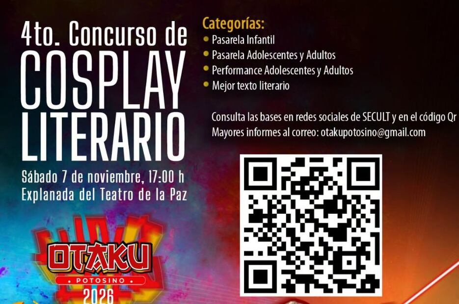 4° Concurso Cosplay Literario en SLP. Foto: Gobierno de SLP.