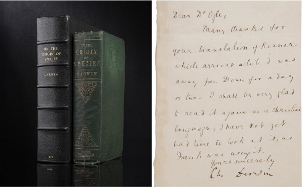 Carta firmada por Charles Darwin será subastada